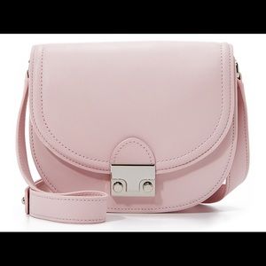 LOEFFLER RANDALL blush pink saddle bag purse